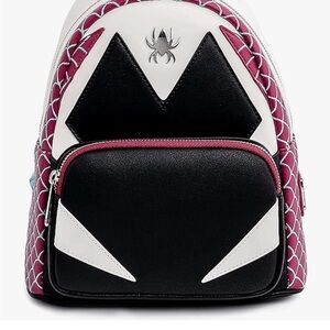 Spider-Themed Black and White Backpack (Gwen Stacy)